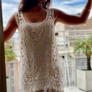 R Cinco Ranch Elegant Lace Overlay dress